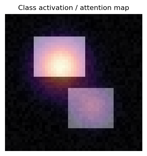 Gray base image with semi-transparent warm-colored spotlight overlays.